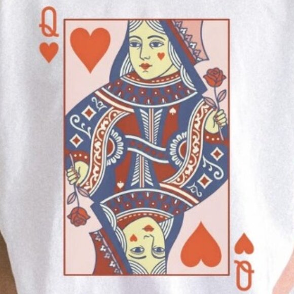 Valentine Day Shirt – Queen of Hearts Graphic Tee - Picture 2 of 3